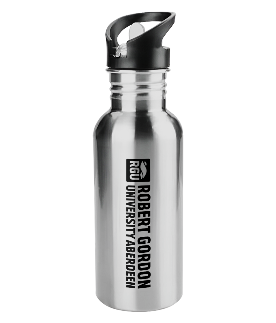 Aluminium Water Bottle with Integrated Straw (600ml)